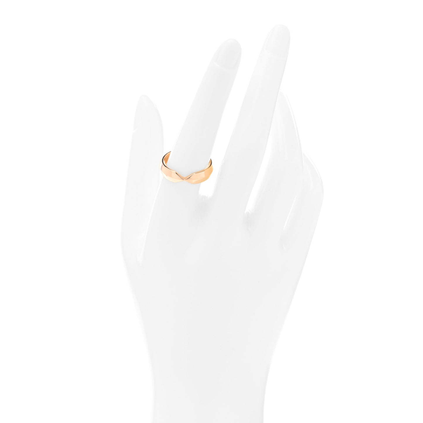 18K Rose Gold Wide Nesting Band Ring 58 8.25