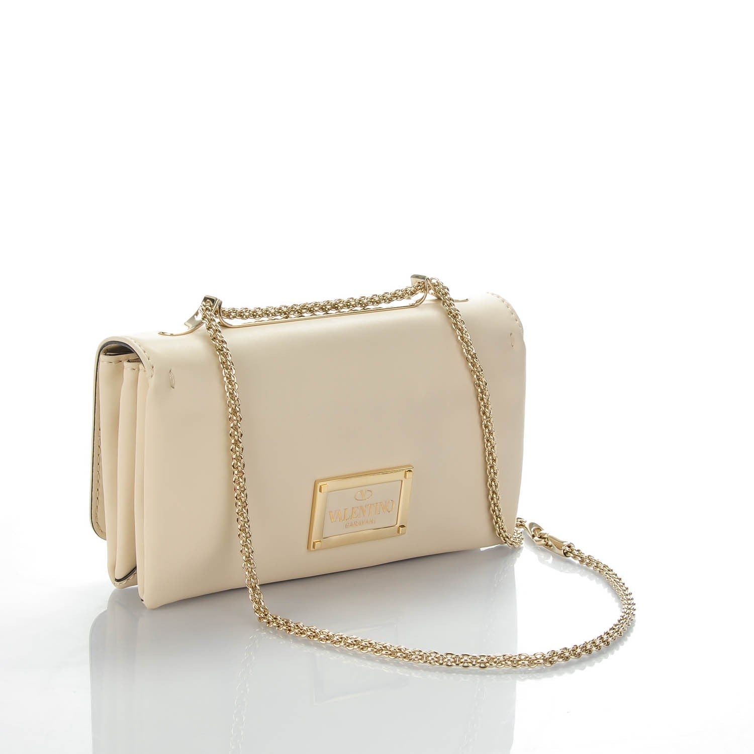 Valentino Garavani Nappa Va Va Voom Shoulder Bag Beige 3 of 7