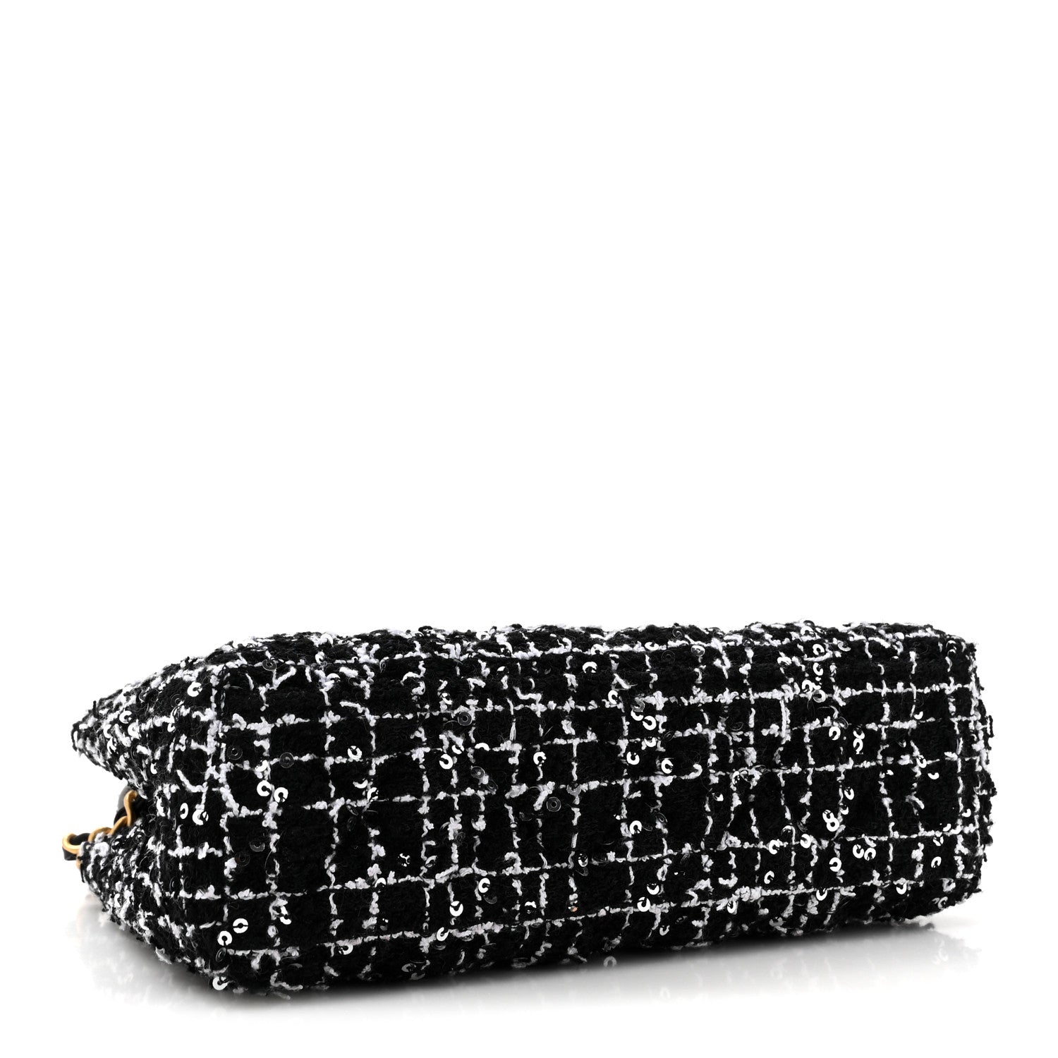 Chanel Tweed Quilted Nano Kelly Shopper Black White 4 of 11