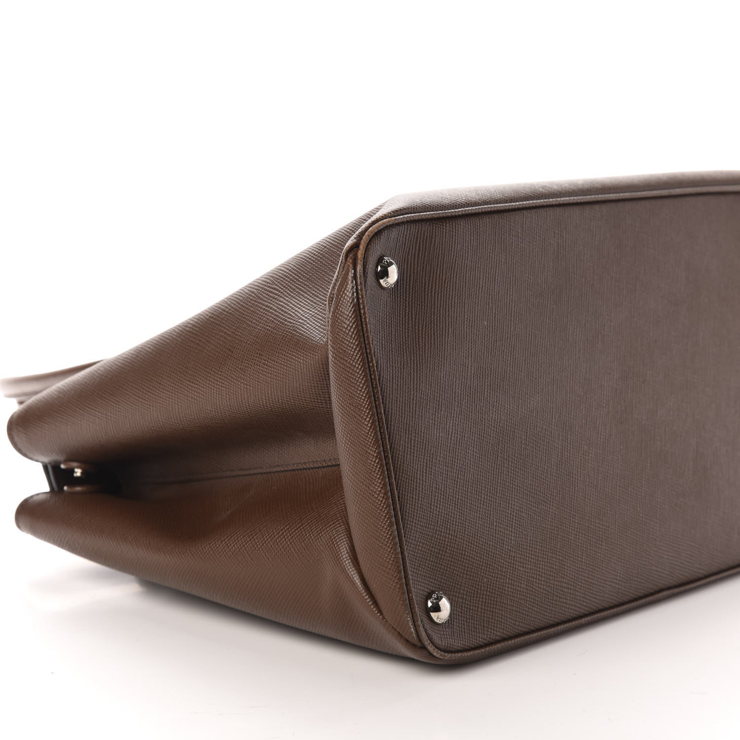 Prada Saffiano Cuir Twin Tote Cacao 8 of 15