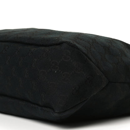 Gucci Monogram Medium Horsebit Chain Hobo Black 10 of 13