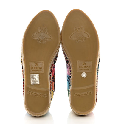 Gucci Monogram Multicolor Womens Espadrilles 36 Blue Rainbow Blue 5 of 9