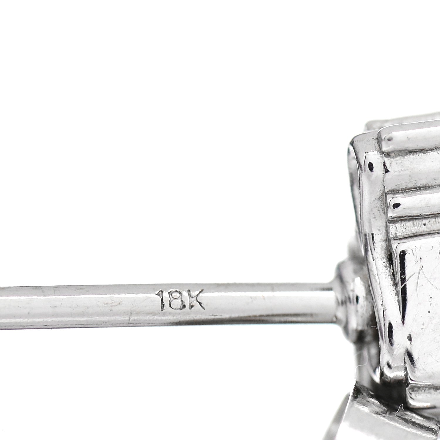 Suzanne Kalan 18K White Gold Diamond Emerald Layered Stud Earrings 7 of 10