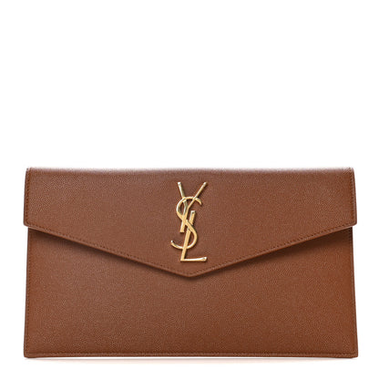 Saint Laurent Grain De Poudre Uptown Pouch Brick 1 of 9