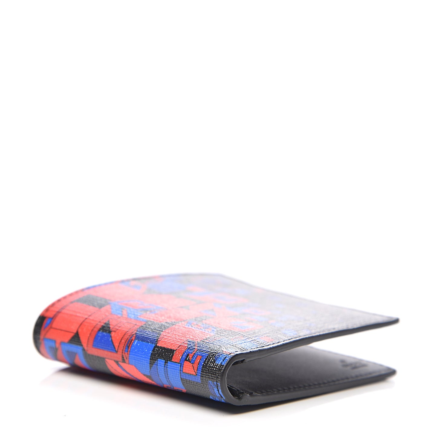 Calfskin Square G Space Print Bi-Fold Wallet Black