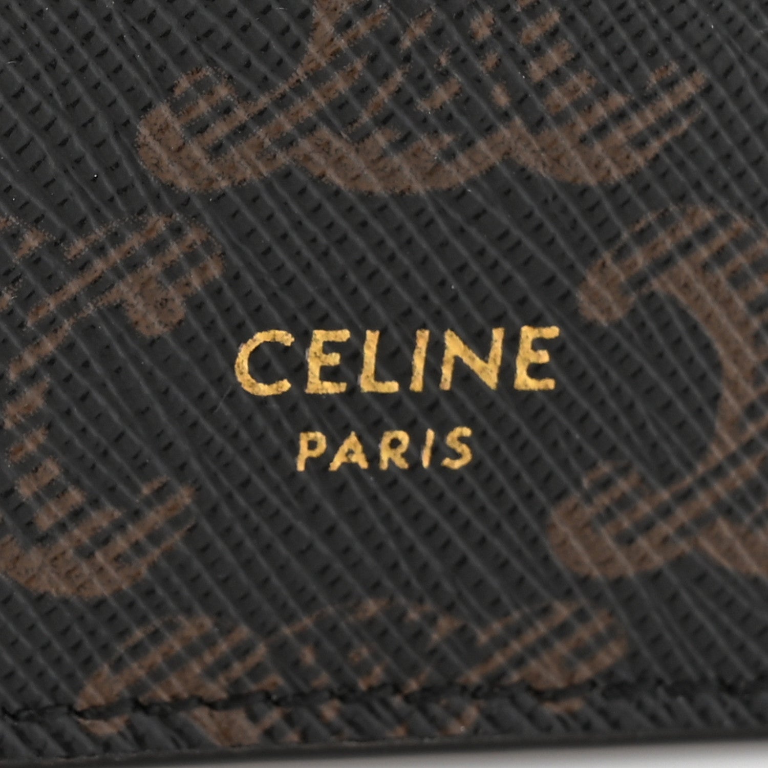Celine Triomphe Canvas Lambskin Wallet On Strap Tan 7 of 15
