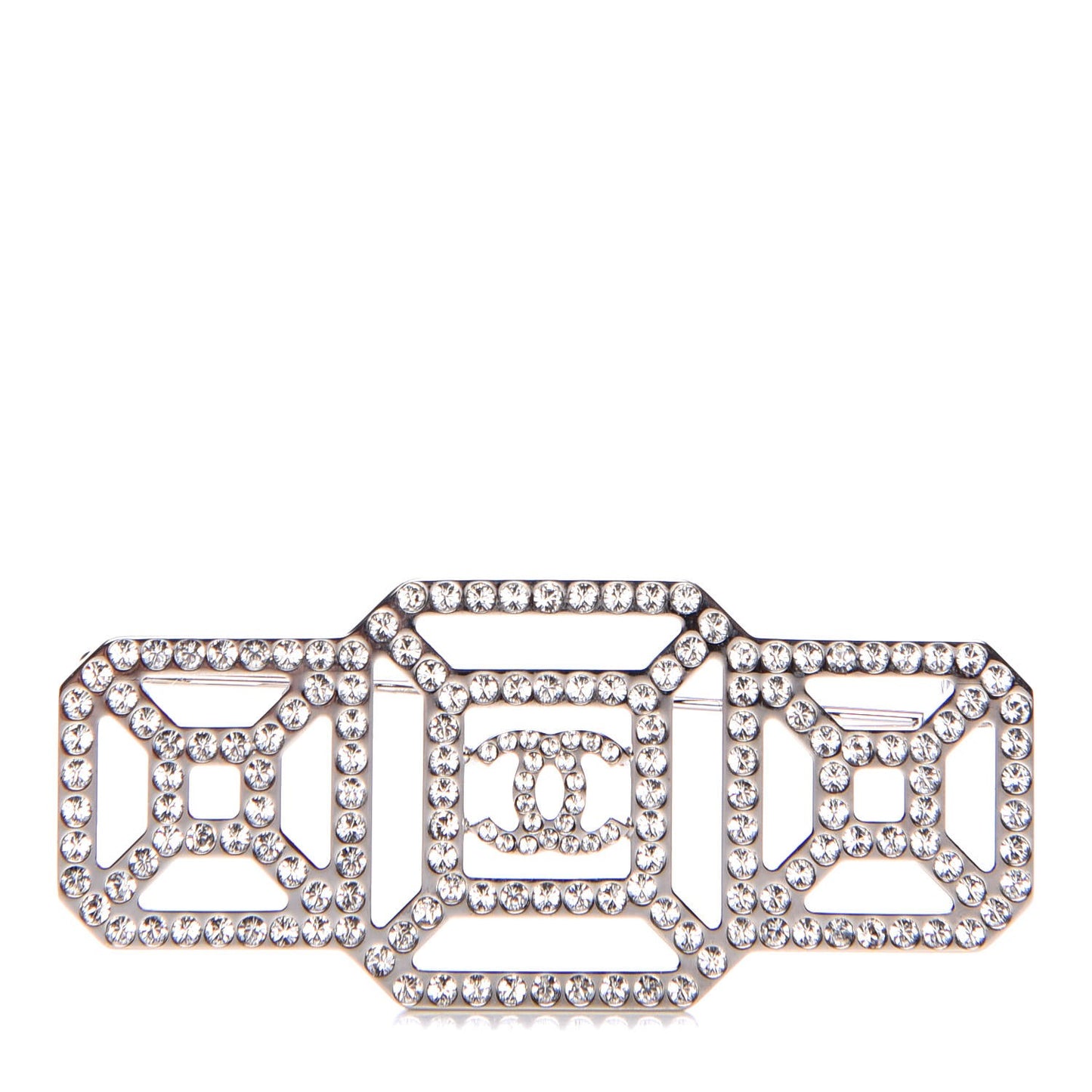 Crystal CC Brooch Silver