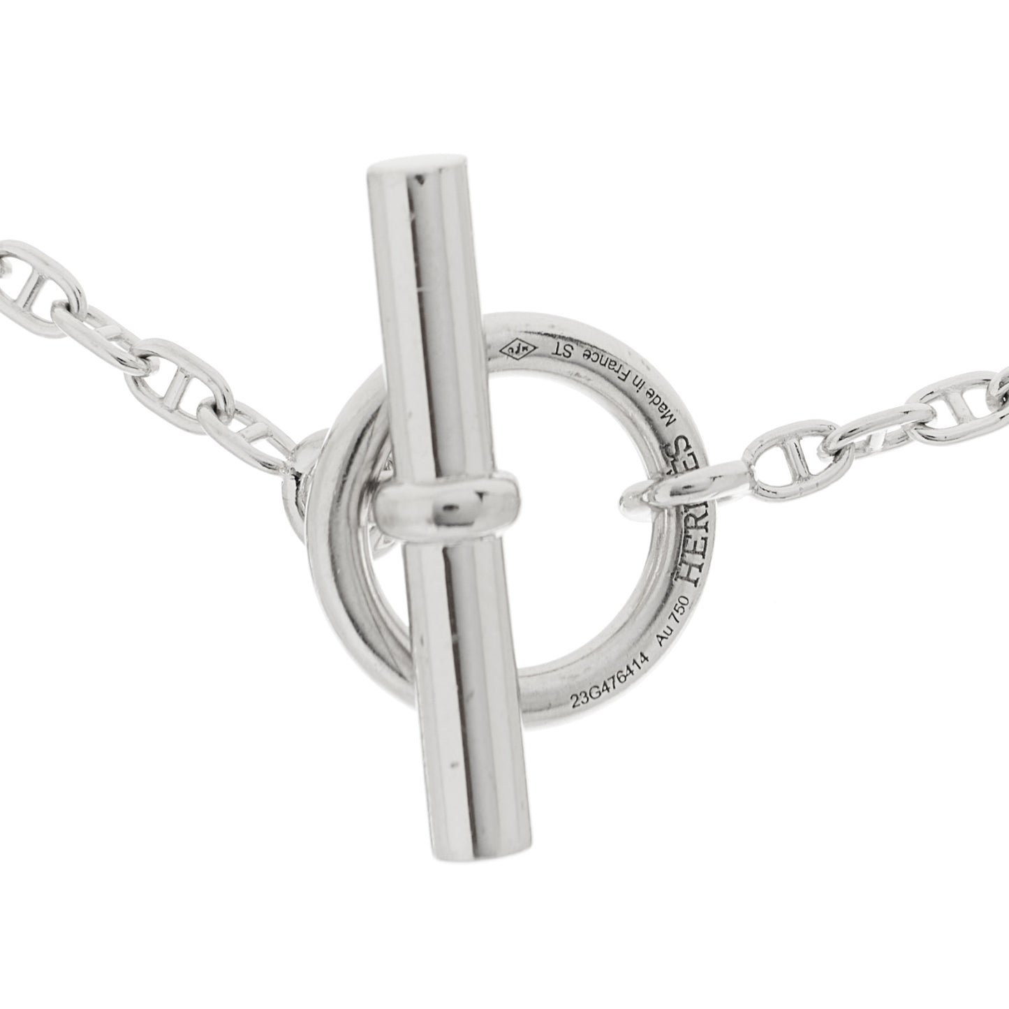18K White Gold Diamond New Farandole Pendant Necklace ST