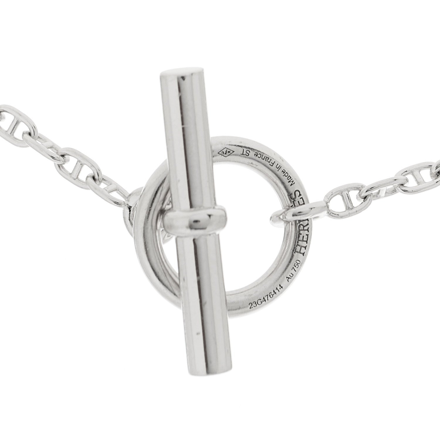 Hermes 18K White Gold Diamond New Farandole Pendant Necklace ST 4 of 5