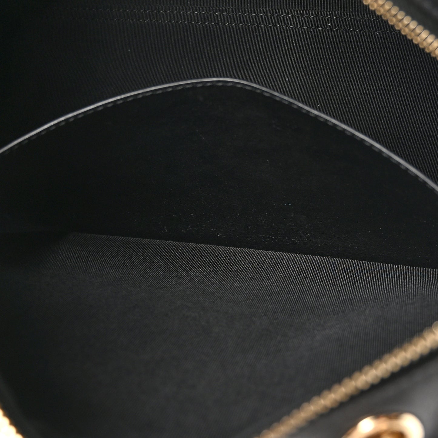 Calfskin Stitched Sleek Box Top Handle Vanity Bag Black
