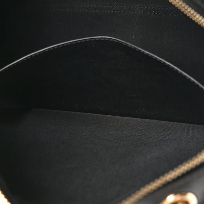 Chanel Calfskin Stitched Sleek Box Top Handle Vanity Bag Black 6 of 12