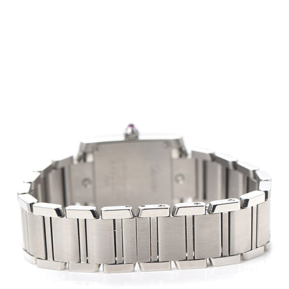 Cartier Stainless Steel 20mm Tank Francaise Quartz Watch Pink 3 of 5