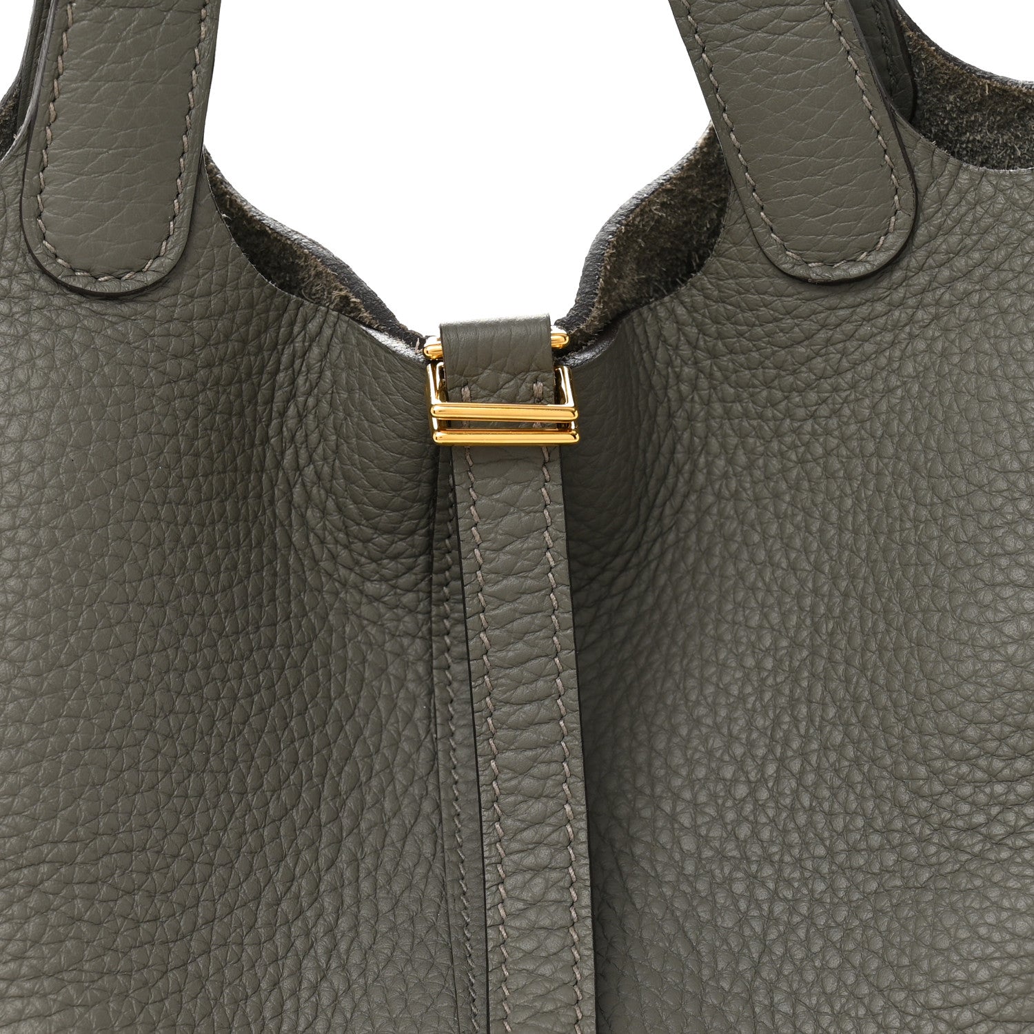 Hermes Taurillon Clemence Picotin Lock 18 PM Gris Meyer 7 of 10