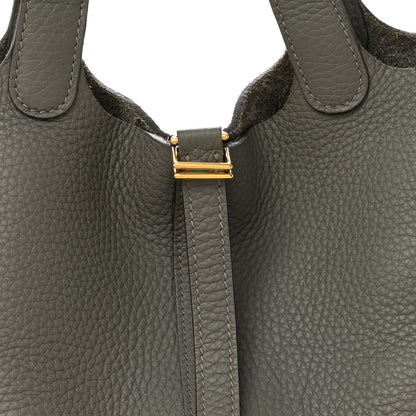Hermes Taurillon Clemence Picotin Lock 18 PM Gris Meyer 7 of 10