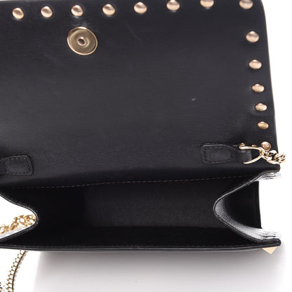 Valentino Garavani Vitello Mini Rockstud Chain Flap Crossbody Bag Black 6 of 11