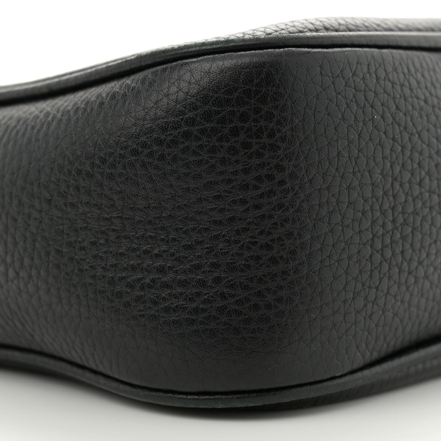 Pebbled Calfskin Small Soho Disco Bag Black
