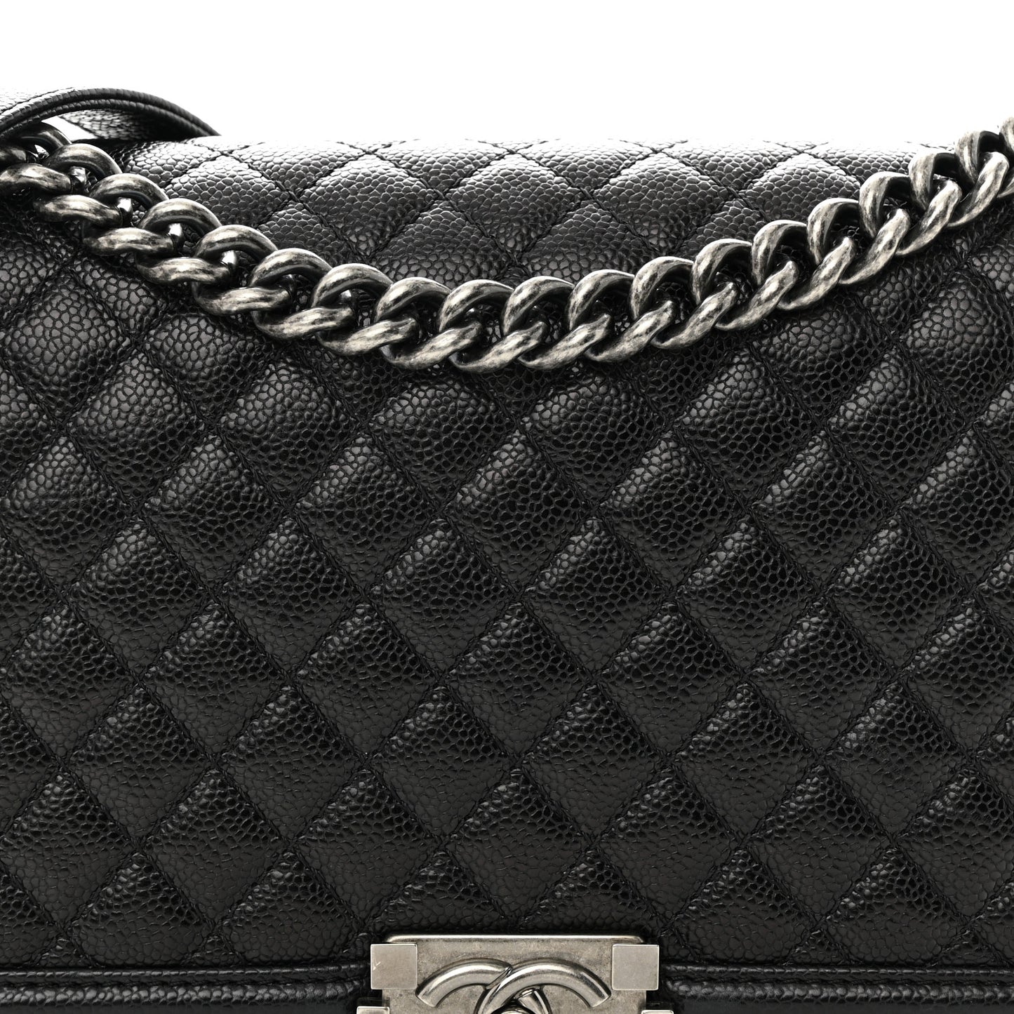 Caviar Quilted New Medium Boy Flap Black