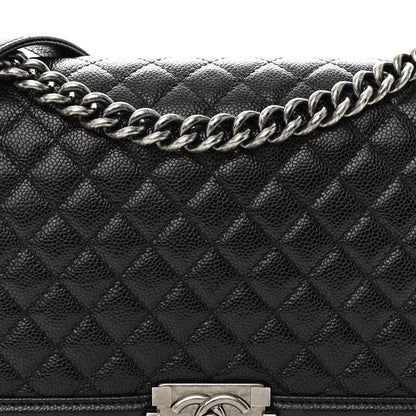 Chanel Caviar Quilted New Medium Boy Flap Black 8 of 10
