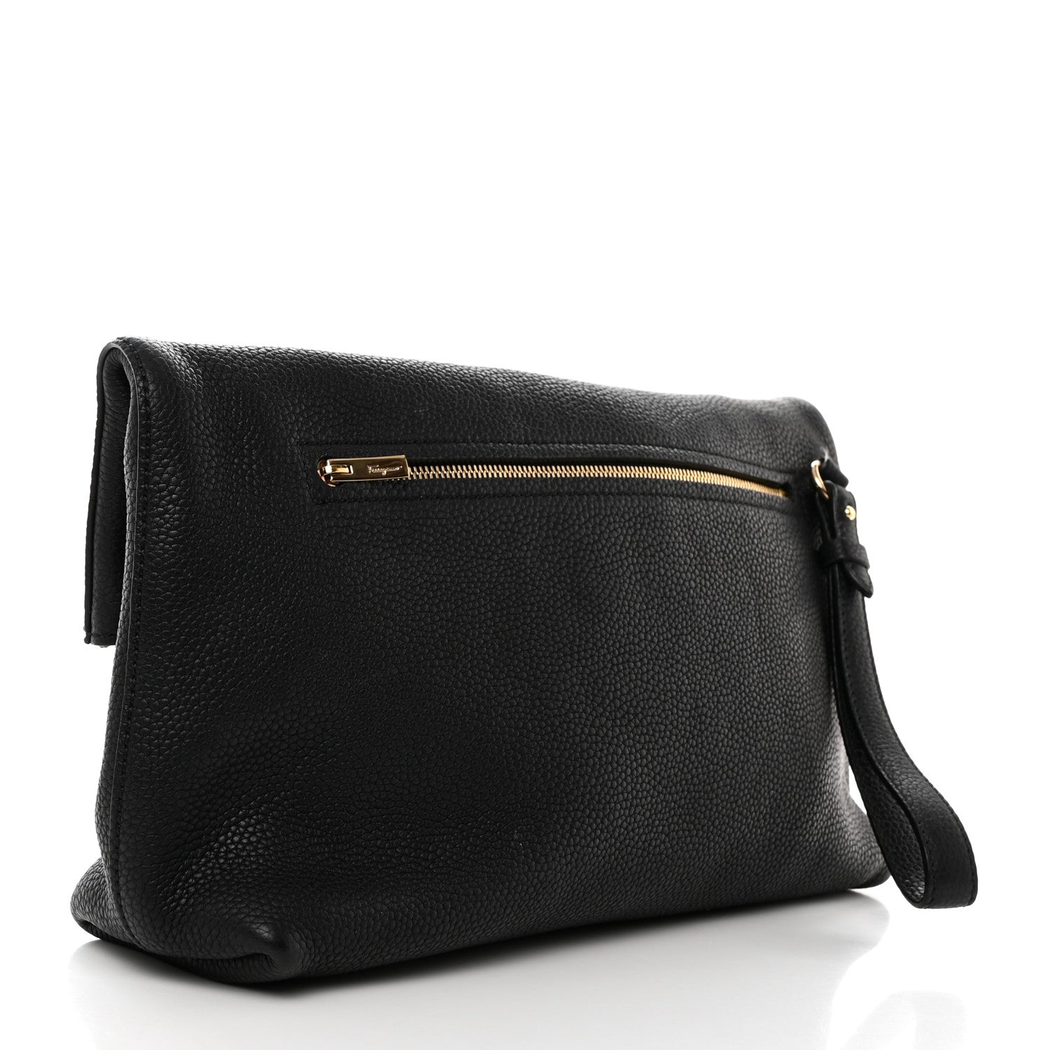 Salvatore Ferragamo Calfskin May Clutch Black 3 of 8