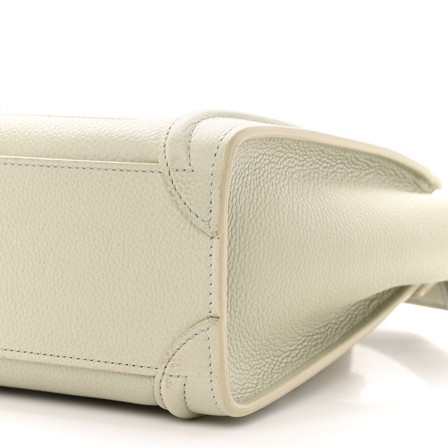 Celine Drummed Calfskin Nano Luggage Vert D'eau 10 of 11