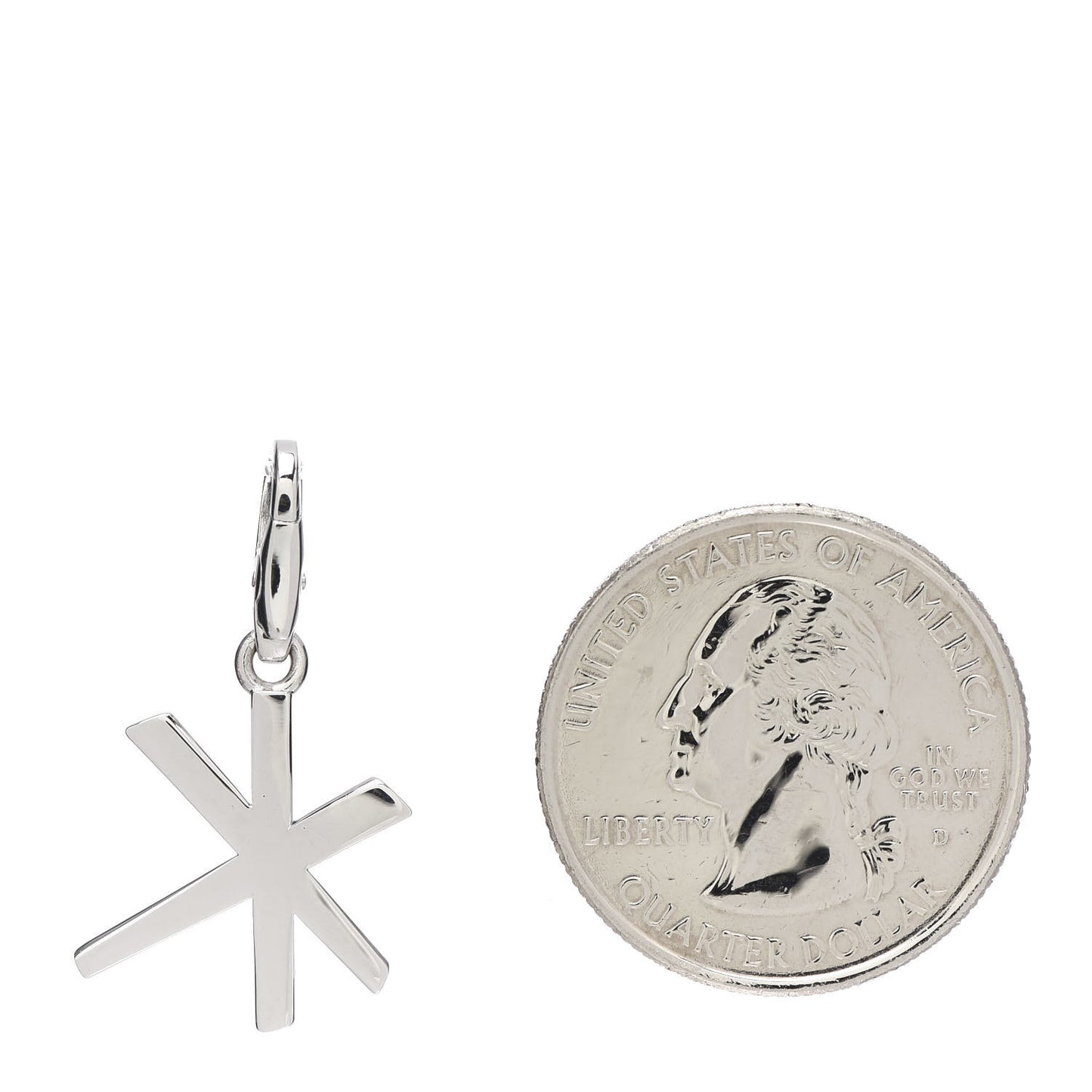 18K White Gold Star Charm