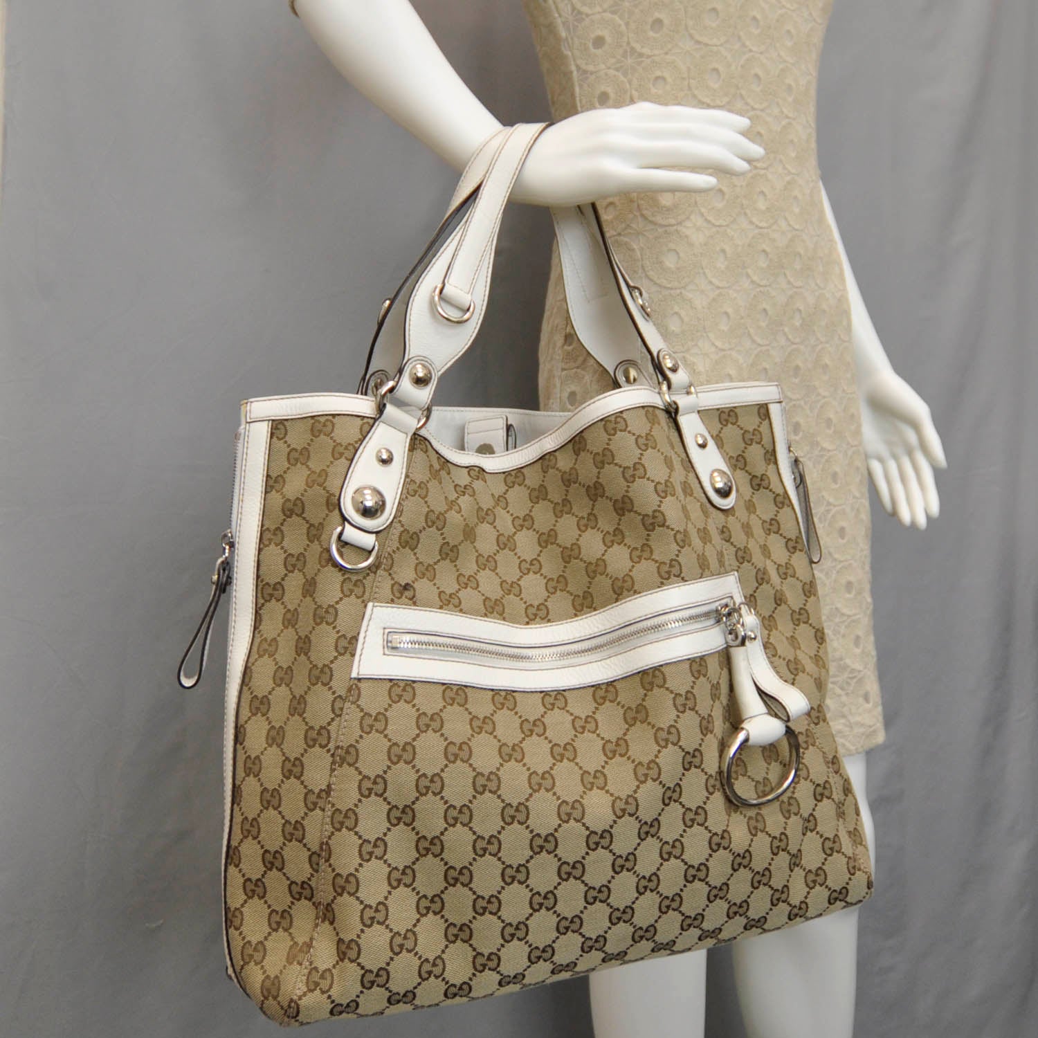 Gucci Monogram Icon Bit Large Tote 2 of 7