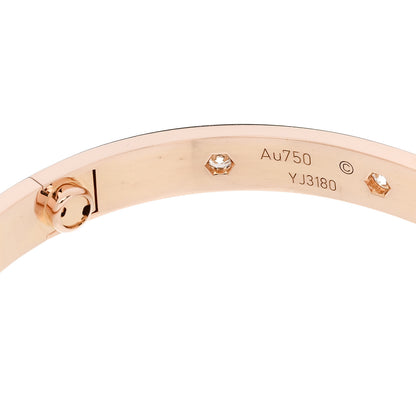 Cartier 18K Pink Gold 10 Diamond LOVE Bracelet 18 6 of 7