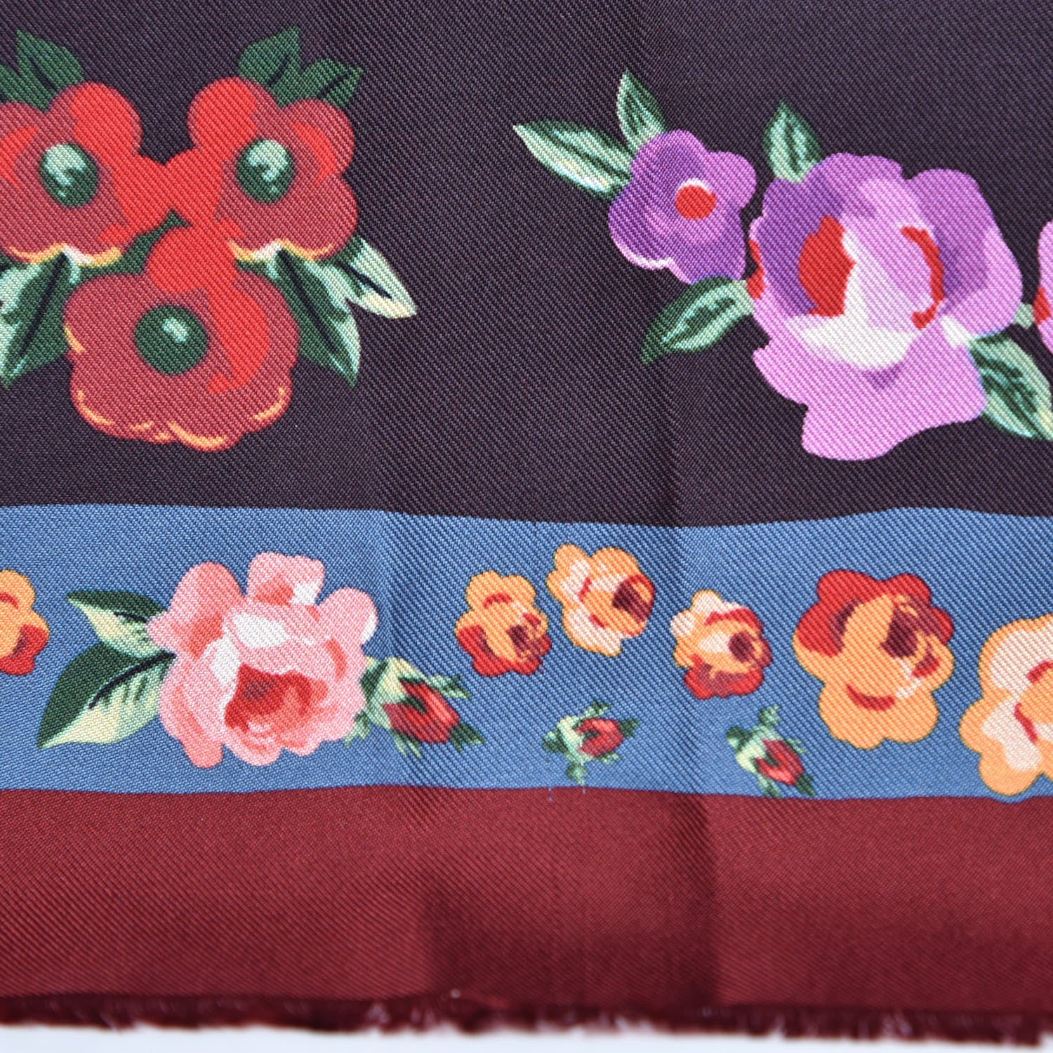 Chanel Silk CC Camellia Square Scarf Red 5 of 5