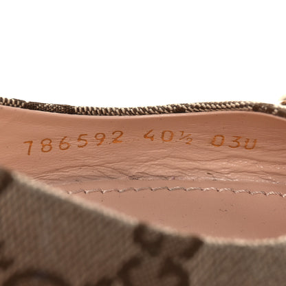 Gucci Monogram Horsebit Womens Slingback Ballet Flat 40.5 Beige Ebony Cocoa 10 of 11