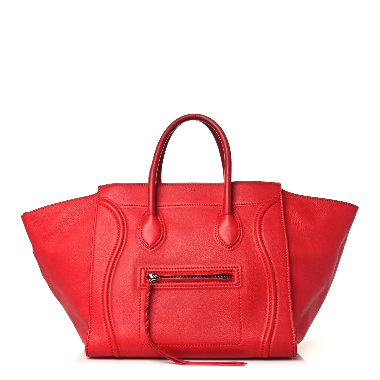 Supple Calfskin Medium Phantom Luggage Vermillion