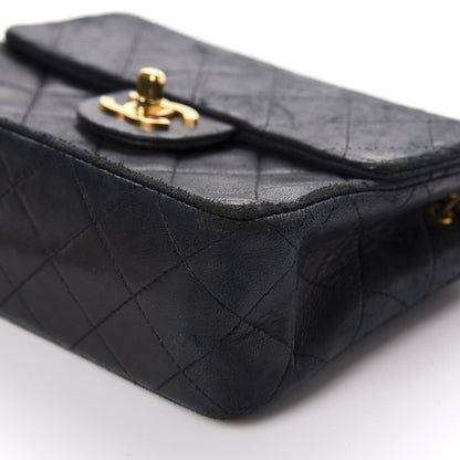 Chanel Lambskin Quilted Mini Square Flap Bag Black 7 of 11