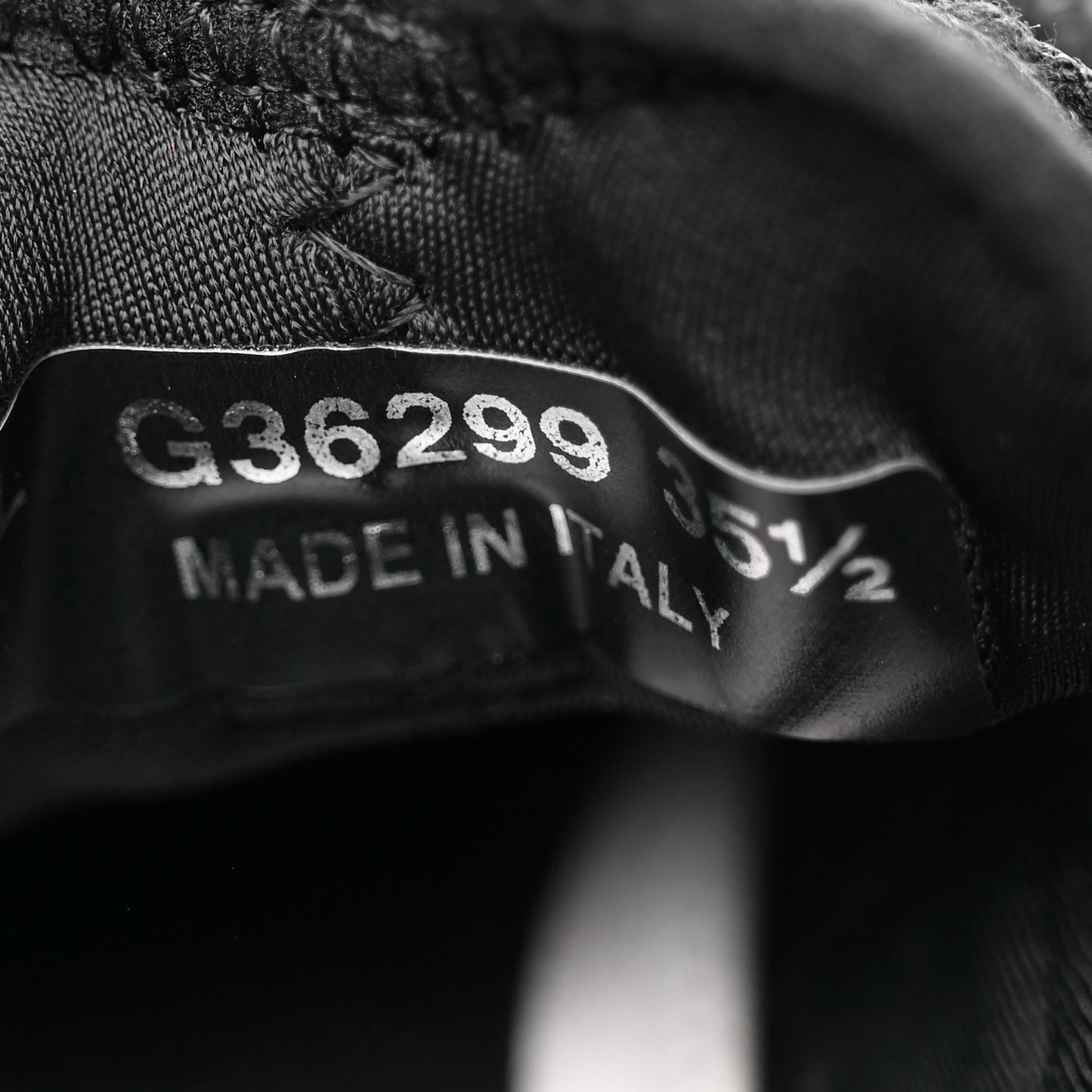 Suede Calfskin Velvet Grosgrain CC Sneakers 35.5 Black