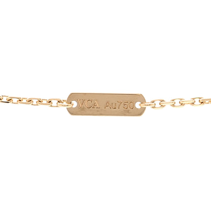 Van Cleef & Arpels 18K Yellow Gold Guilloché Vintage Alhambra Pendant Necklace 5 of 6
