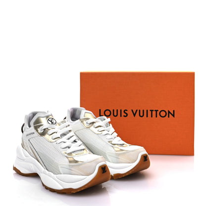 Louis Vuitton Monogram Calfskin Run 55 Sneakers 37.5 White 9 of 9