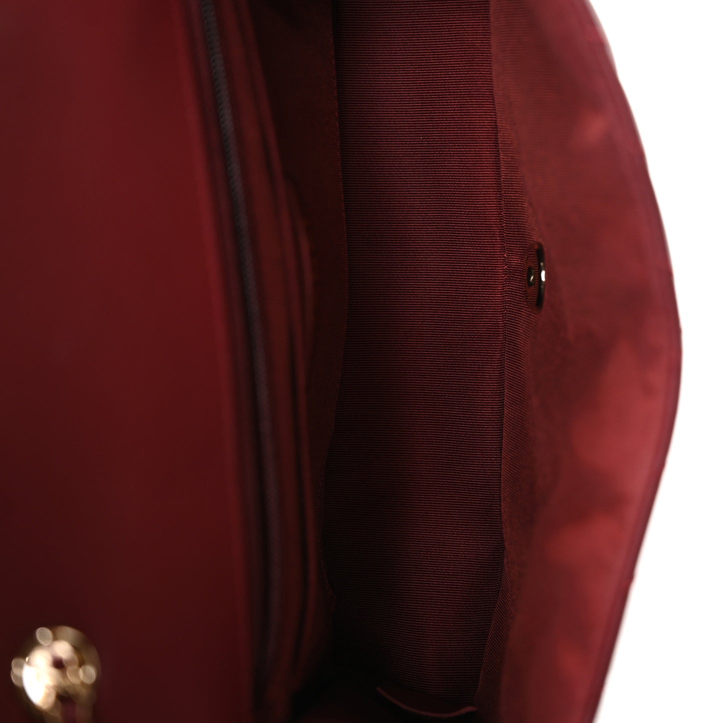 Calfskin Chevron Quilted Small Statement Flap Burgundy