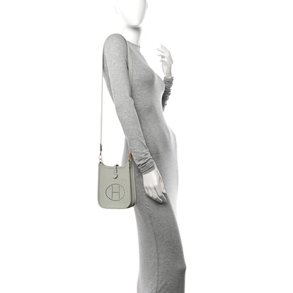 Hermes Taurillon Clemence Amazone Evelyne TPM Gris Neve 2 of 11
