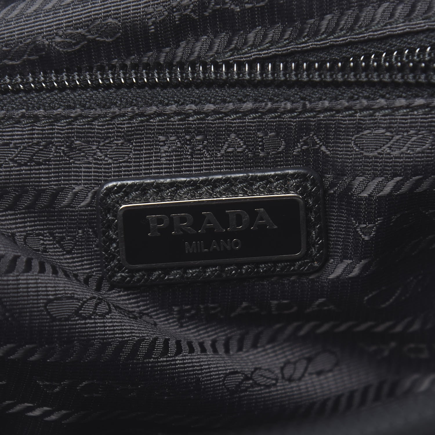 Prada Nylon Tessuto Impuntu Quilted Shoulder Bag Black 6 of 10