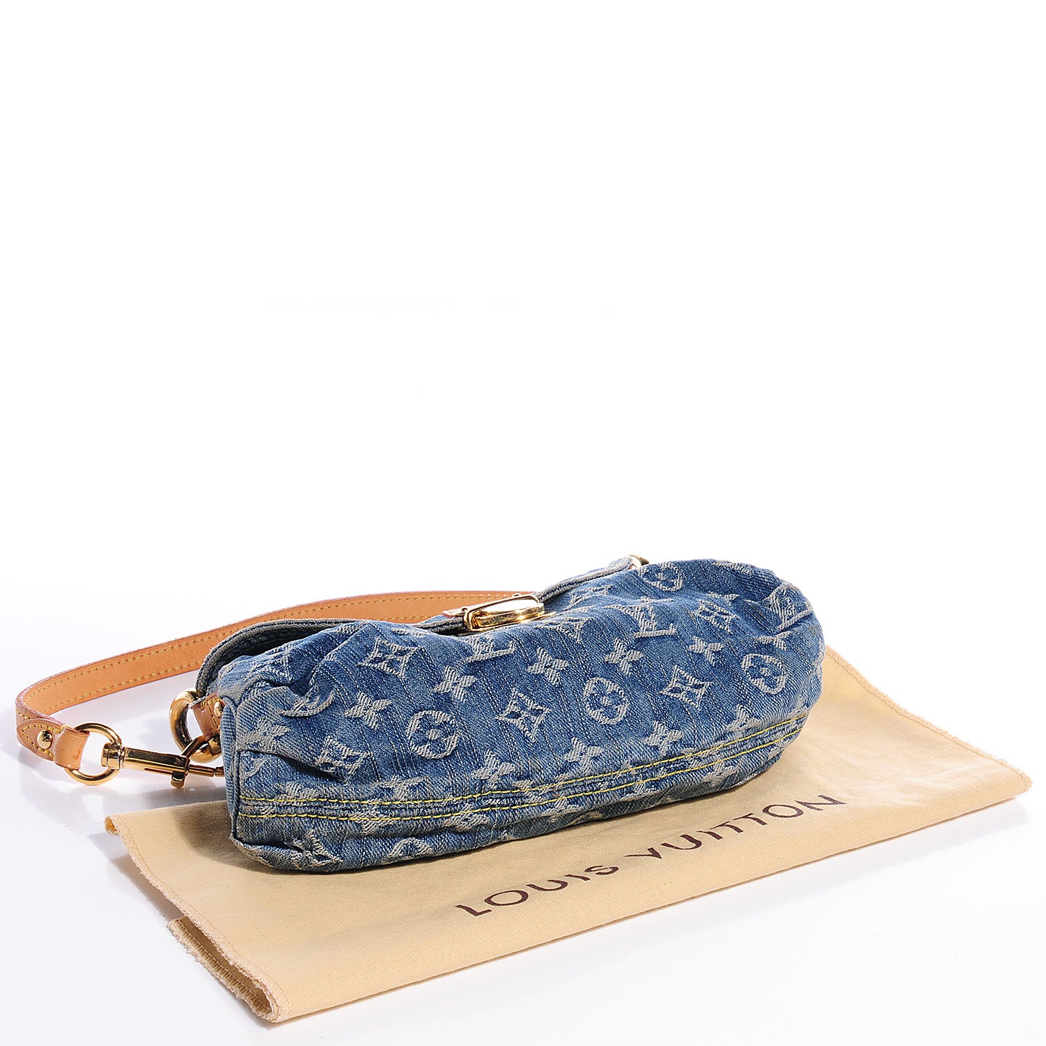 Louis Vuitton Monogram Denim Mini Pleaty Blue 4 of 7