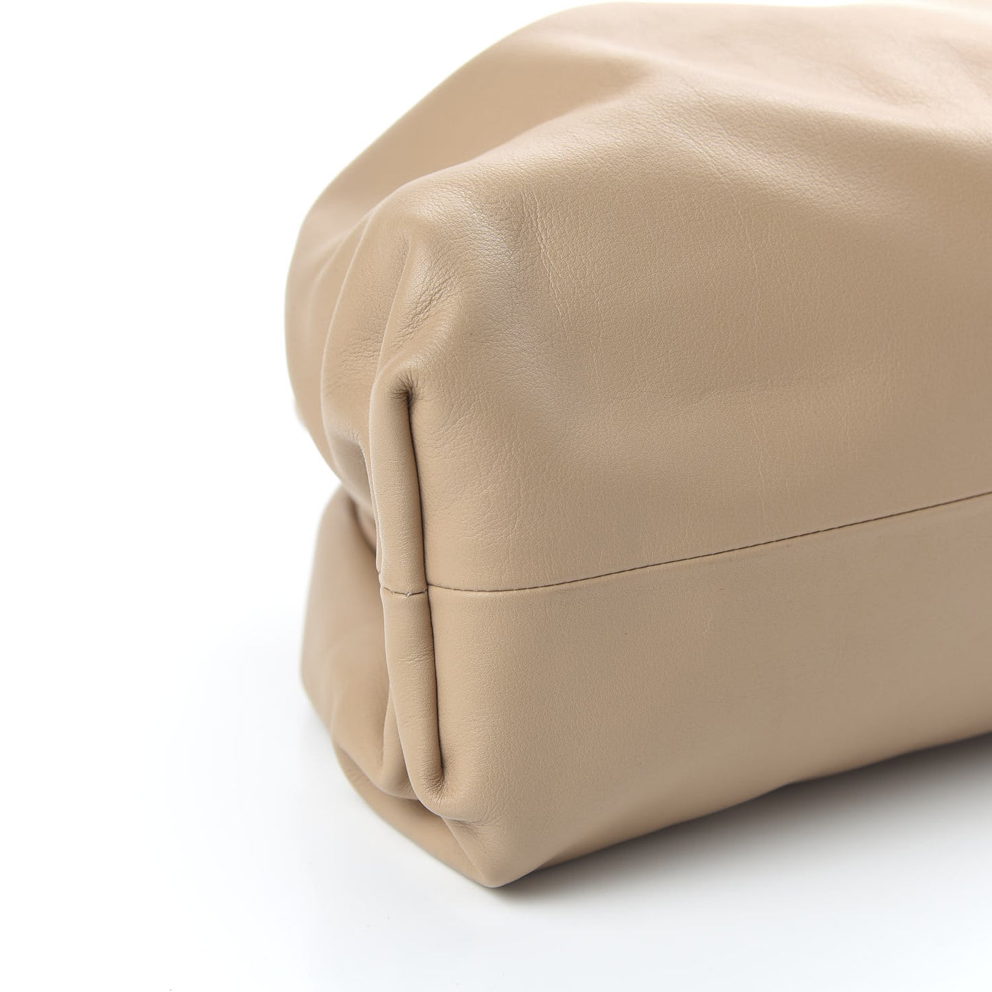 Smooth Butter Calf The Pouch Oversized Clutch Nude