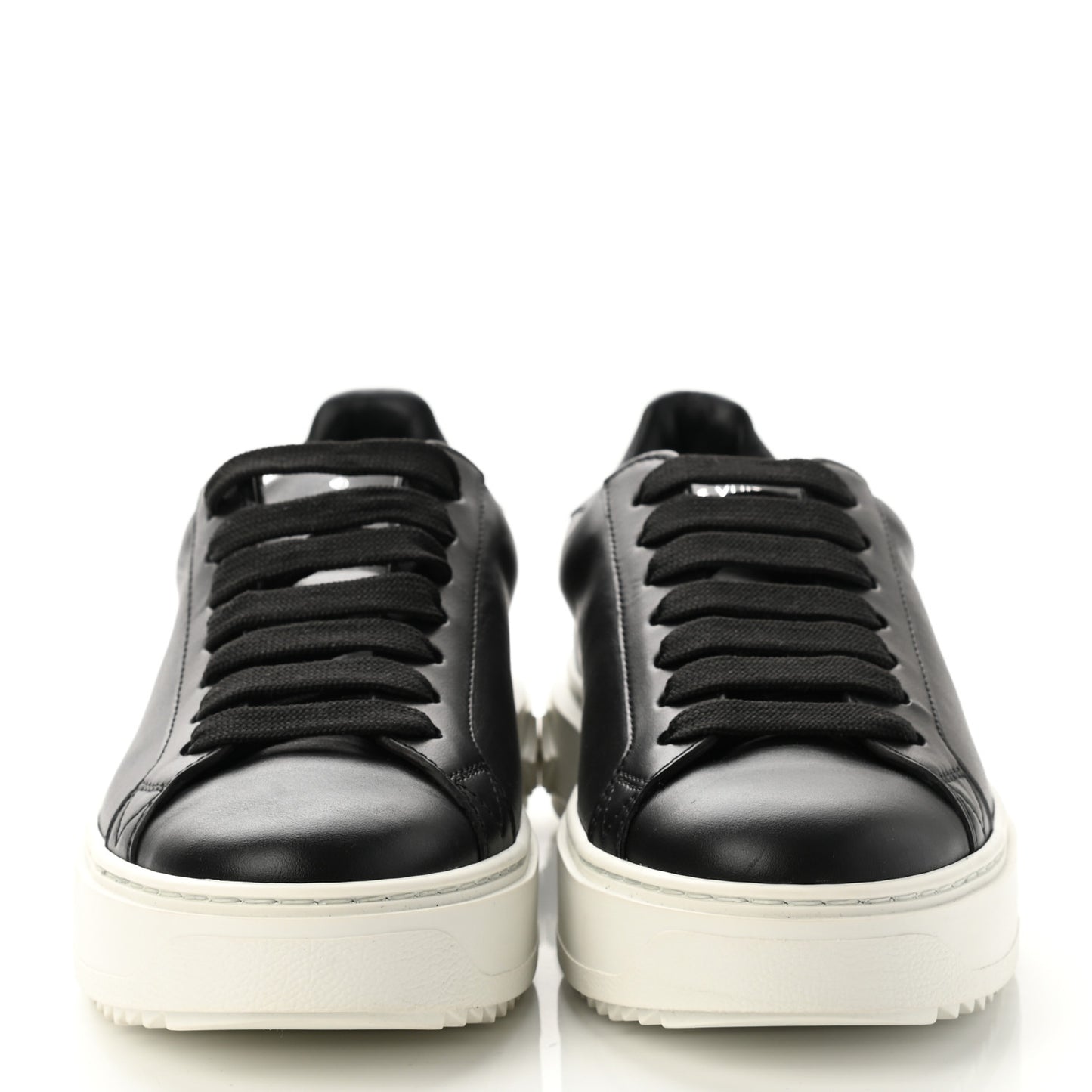 Calfskin Time Out Sneakers 37 Black