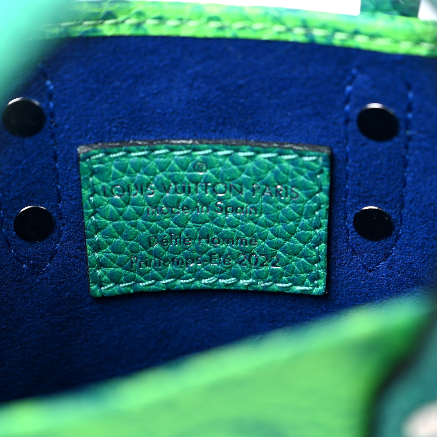 Taurillon Illusion Sac Plat XS Bleu Vert