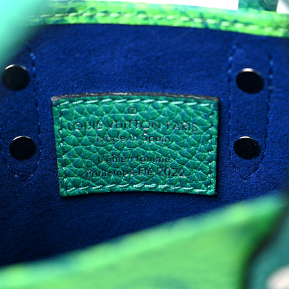 Louis Vuitton Taurillon Illusion Sac Plat XS Bleu Vert 6 of 8