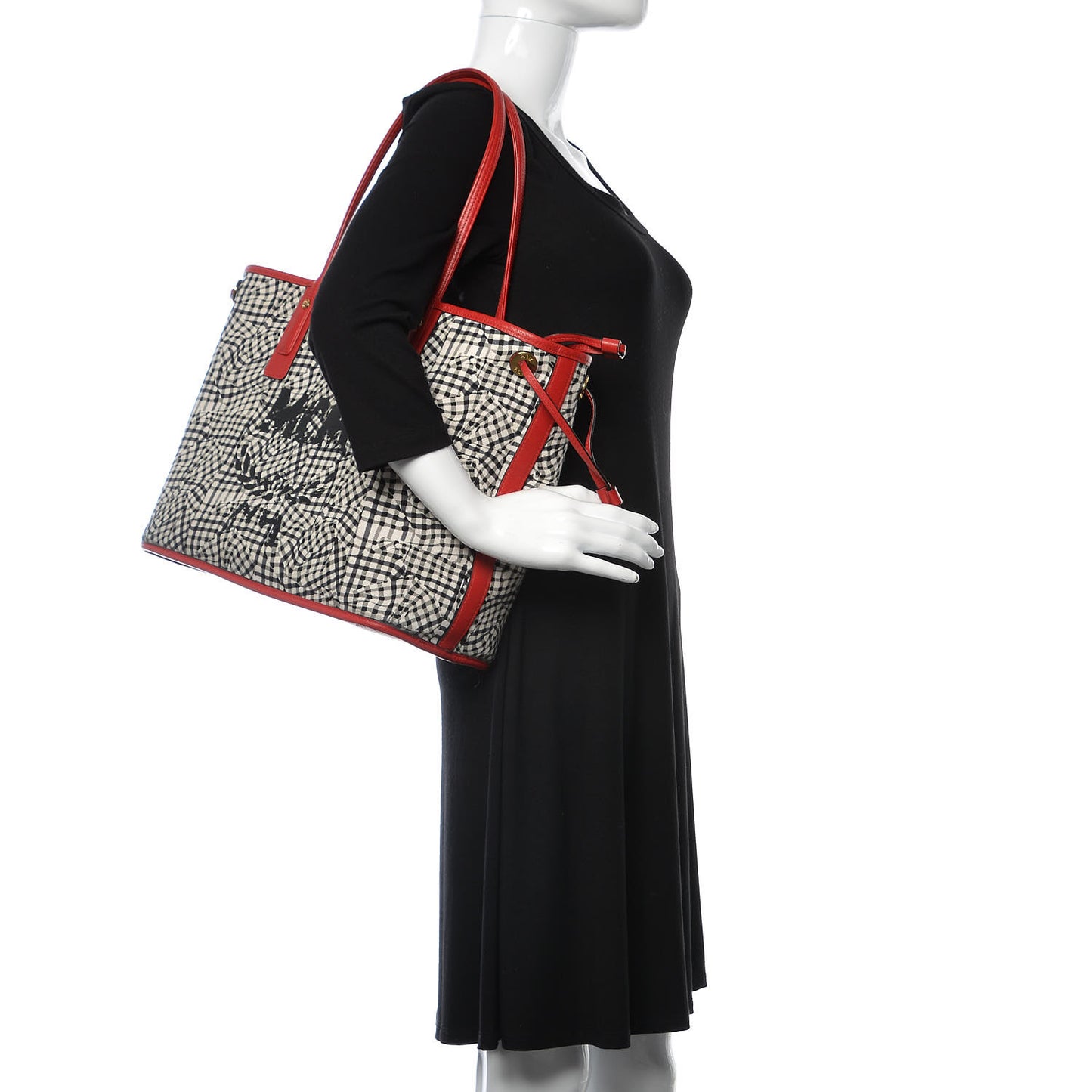 Visetos Medium Liz Reversible Shopper Tote Ruby Red