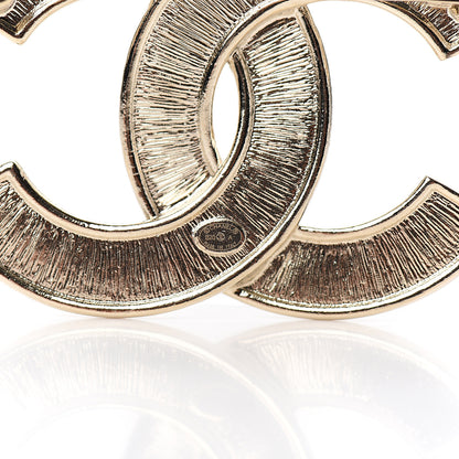 Chanel Crystal Pearl Chain Mania CC Brooch Gold 3 of 4