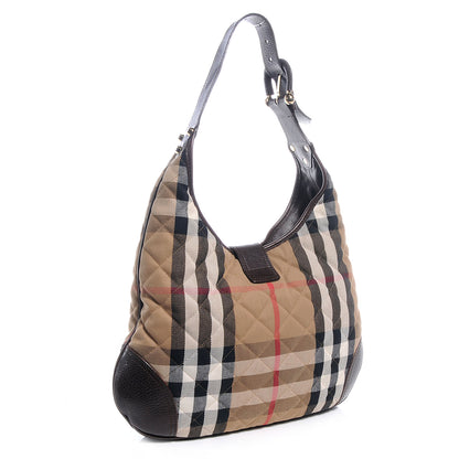 Burberry House Check Quilted Brook Hobo 3 of 9