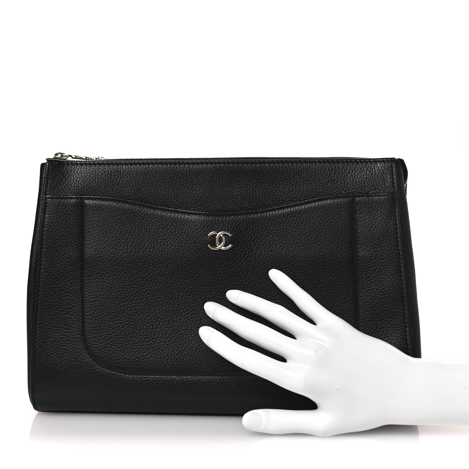 Chanel Grained Calfskin Large Neo Executive Cosmetic Case Black 2 of 12