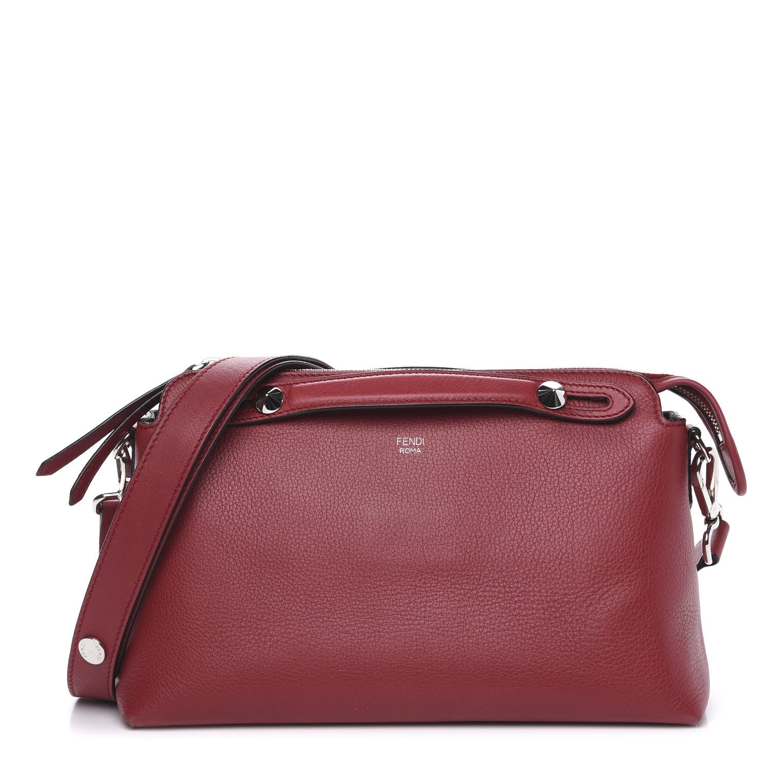 Fendi Vitello Dolce Marmol Medium By The Way Boston Bag Ciliegia 1 of 13