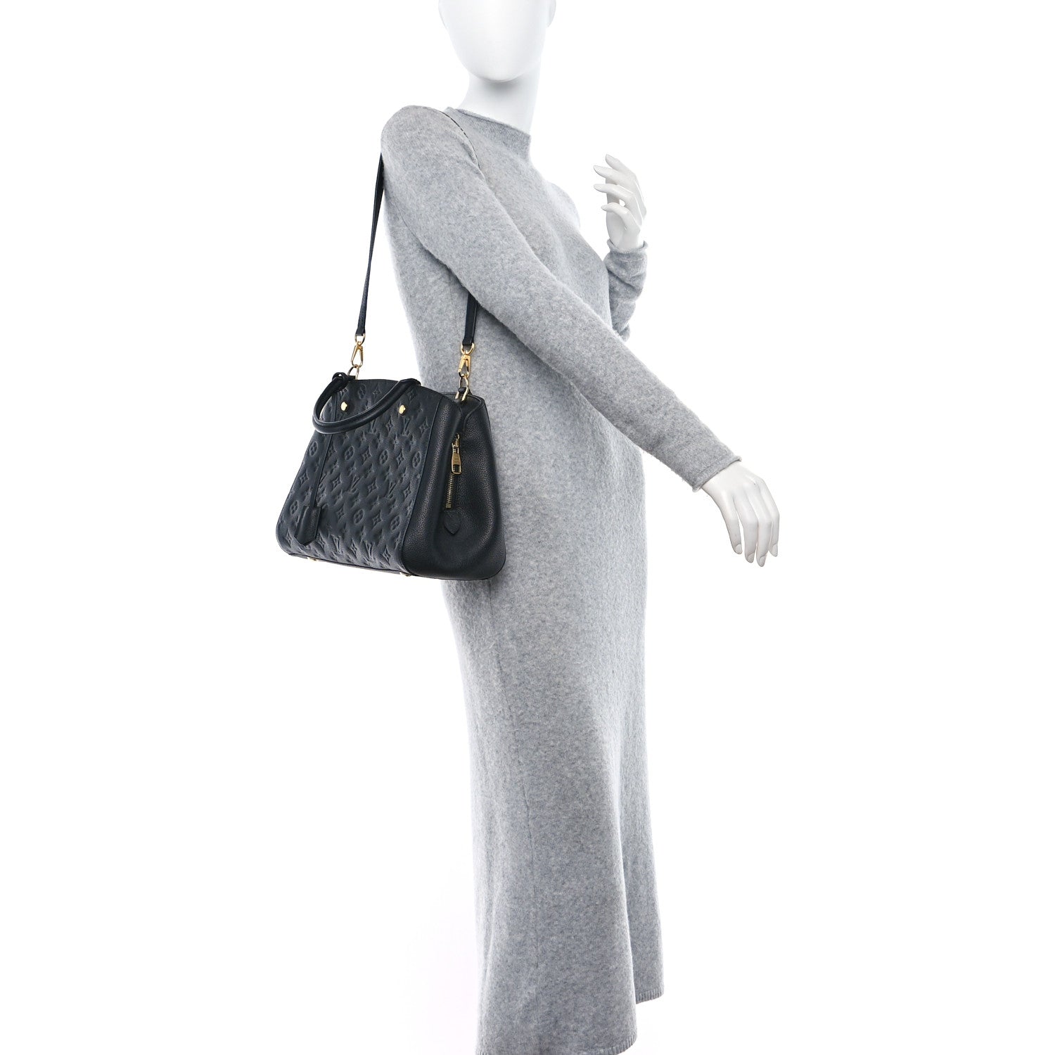 Louis Vuitton LOUIS VUITTON Empreinte Montaigne MM Black 2 of 10