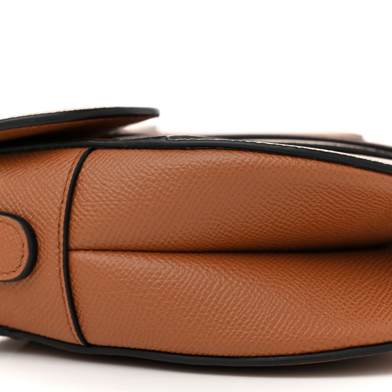 Christian Dior Grained Calfskin Saddle Bag Camello 9 of 10
