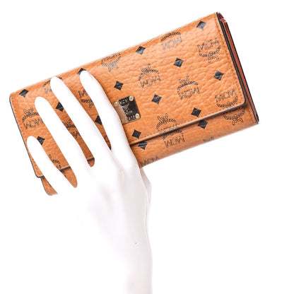 MCM Visetos Heritage Continental Flap Wallet Cognac 2 of 10
